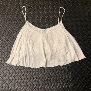 Express white flowy crop top S